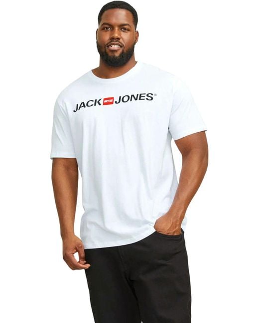 Jack & Jones Print-Shirt (2er-Pack) aus Baumwolle in White für Herren