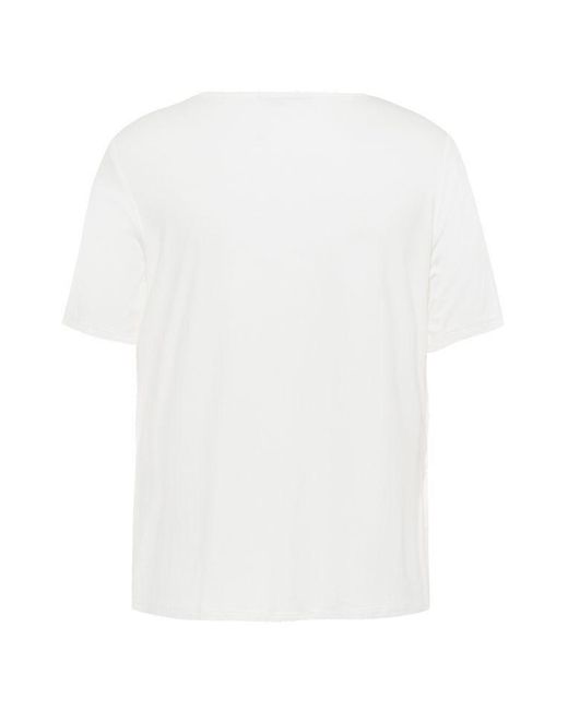 FRANK WALDER White Kurzarmbluse