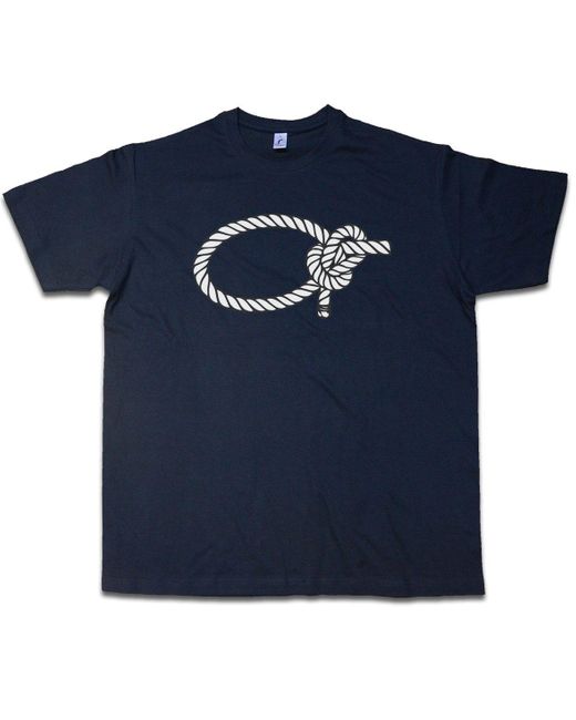 Urban Backwoods Print- 's Knot I T-Shirt Bowline Seemannsknoten Nautical Sailor in Blue für Herren