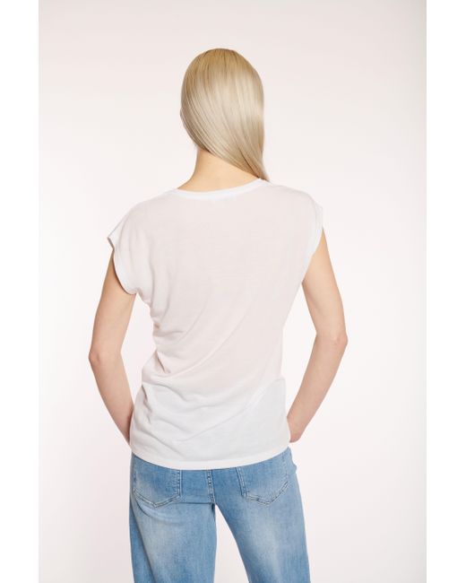 Hailys White T-Shirt SS P TP Pe44ony mit Snoopy Print