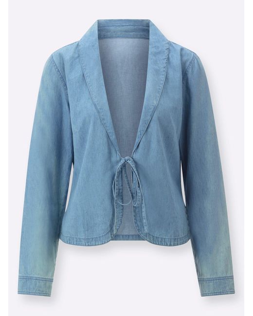 Sieh an! Blue Blusenblazer Jeansblazer