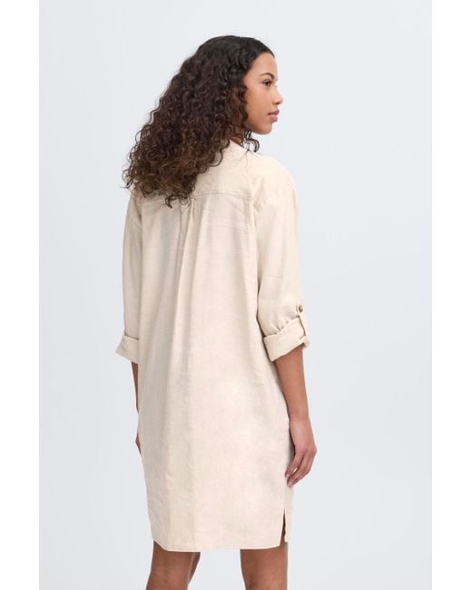 Pulz Natural Minikleid PZLUCA Komfortables Midikleid