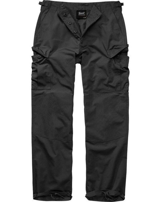 BRANDIT Cargohose BDU Trouser robustes RipStop Material, lässiger Schnitt in Black für Herren