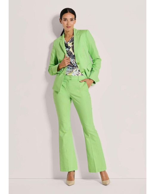 Madeleine Green Kurzblazer Einreihiger Blazer in Struktur-Qualität