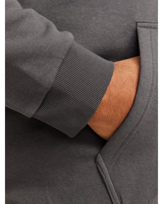Jack & Jones Kapuzensweatshirt JJEBRADLEY SWEAT HOOD NOOS PLS mit Rippbündchen in Gray für Herren