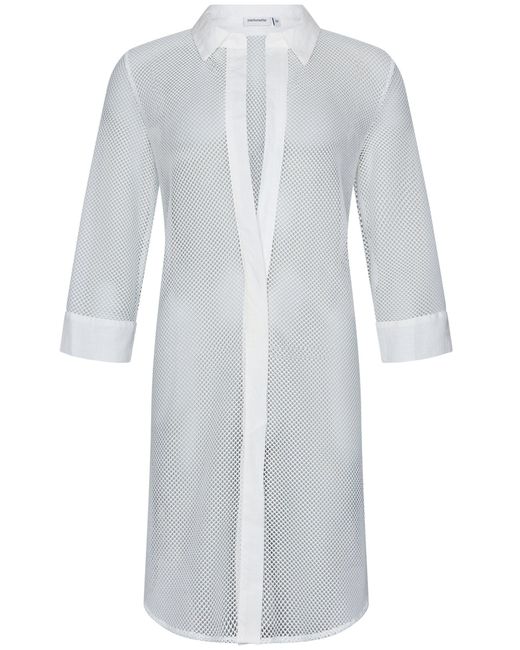 Pastunette White Strandkleid Beach Netz Bluse (1-tlg) Modisches Design