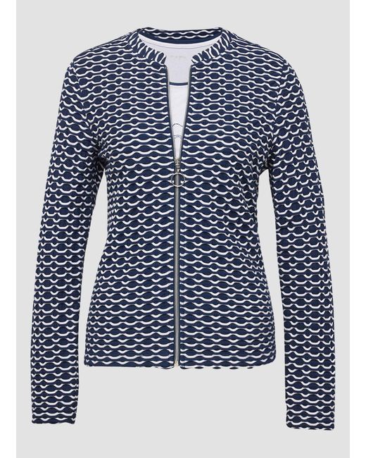 Rabe Blue Strickjacke mit durchgängigem Muster