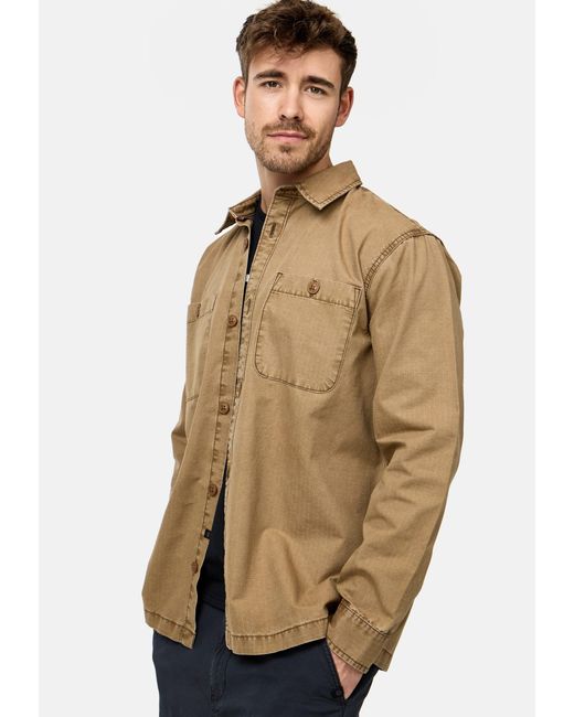 INDICODE Langarmhemd INPilou in Natural für Herren