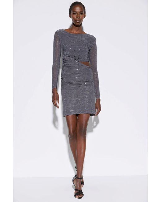 No Matter What Gray Minikleid Glitzerndes Kleid