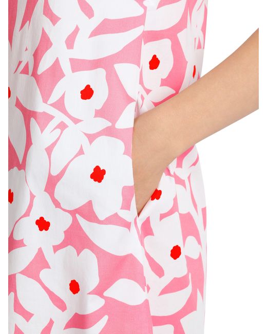 Marc Cain Pink Linien- "Collection Summer Flash" Premium mode Ärmelloses Kleid in A-Linie