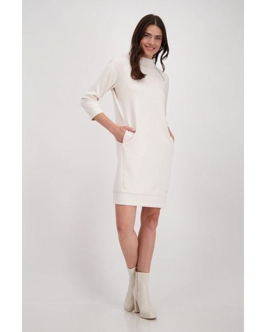 Monari White Druckkleid 808250 leinen