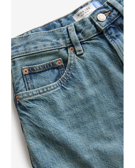 Next Blue Weite Steife Jeans mit weitem Bein (1-tlg)