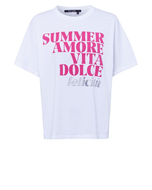 MARC AUREL White Langarmshirt