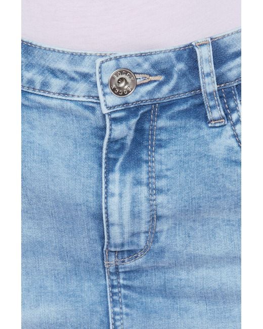 SOCCX Blue Jeansrock mit Gehschlitz