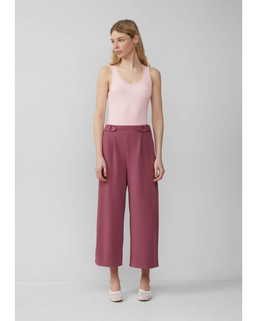 QS Red 7/8-Hose Culotte aus Interlockjersey Zierknopf
