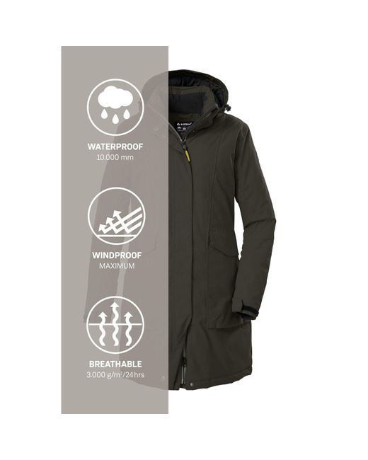 Killtec Black Funktionsmantel Parka Funktionsparka