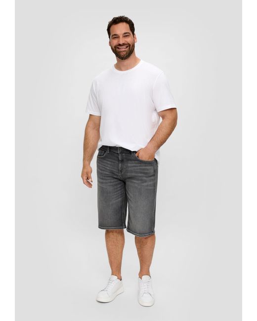 S.oliver Stoffhose Jeans-Shorts Casby / High Rise / Straight Leg in Gray für Herren