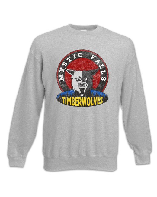 Urban Backwoods Mystic Falls Timberwolves Sweatshirt Vampire Football Team Diaries in Gray für Herren