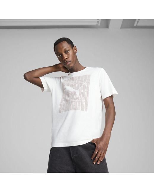 PUMA Graphics Wording T-Shirt in White für Herren