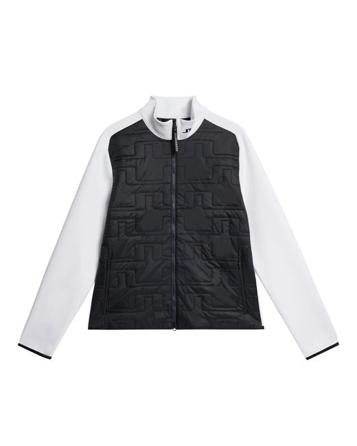 J.Lindeberg Black . Sweatjacke Golf Jacke W Quilt Hybrid Schwarz / Weiß L