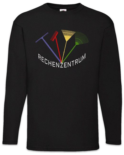 Urban Backwoods Langarmshirt Rechenzentrum Langarm T-Shirt Computer Server Rächen Gartenarbeit in Black für Herren