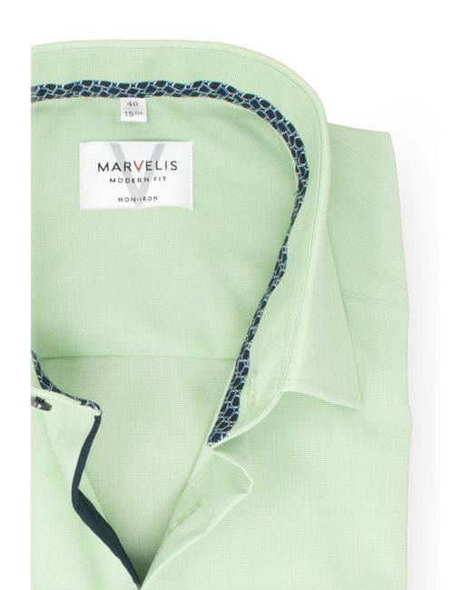 Marvelis Kurzarmhemd in Green für Herren