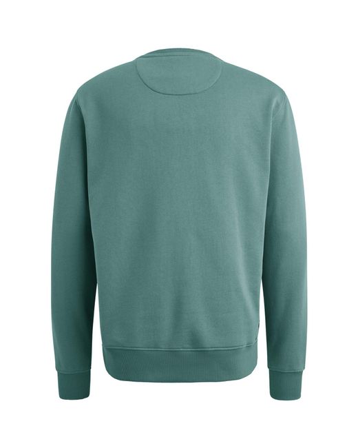 PME LEGEND Strickpullover CREWNECK SOFT TERRY WITH LOGO aus Baumwolle in Green für Herren