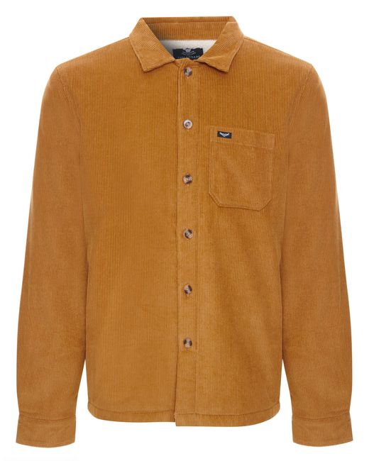 Threadbare Langarmhemd Mercer (1-tlg) im angesagten Cord-Design in Orange für Herren