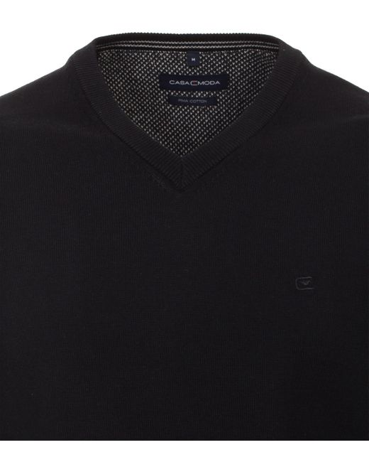 CASA MODA Strickpullover in Black für Herren