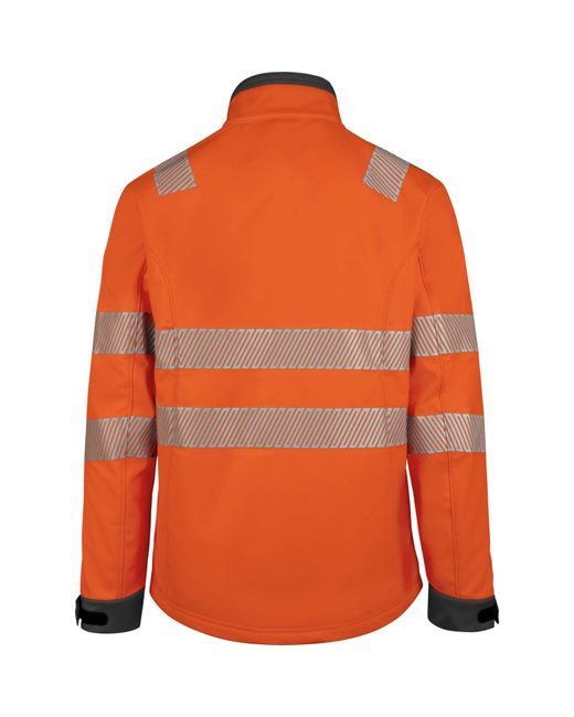 Würth MODYF Neon Warnschutz EN 20471 Wetterfeste HI-VIS Softshelljacke in Orange für Herren