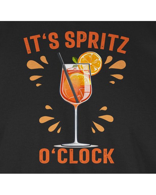 Shirtracer T-Shirt Its o Clock I Lustiges Geschenk Aperol Spritz Kostüm A Karneval & Fasching in Black für Herren