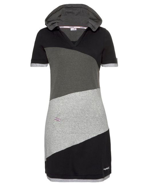 Kangaroos Sweatkleid mit Kapuze und trendigem Colorblocking in Schwarz |  Lyst DE