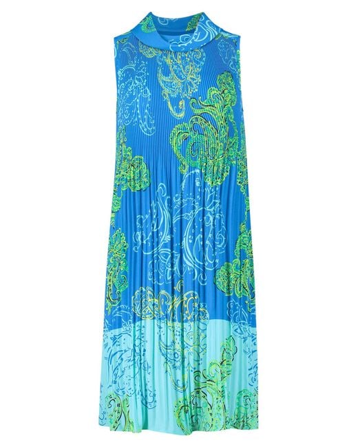 Betty Barclay Blue Plisseekleid ohne Arm Design