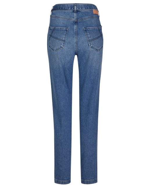 ANGELS Straight-Jeans Clare Fancy Belt DE | Ziernähten Lyst Blau in mit