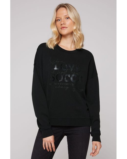 SOCCX Black Sweater aus Bio-Baumwolle