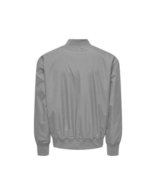 Only & Sons Uni Blouson Bomberjacke mit Reißverschluss ONSGAVIN BOMBER JACKET OTW CS in Gray für Herren