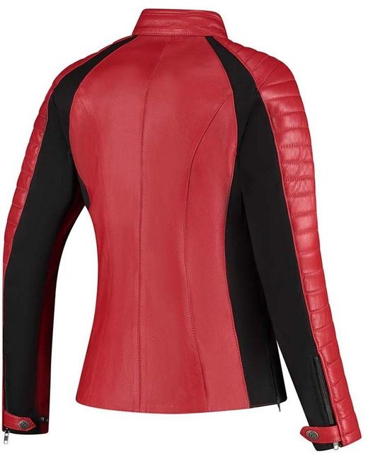 Rusty Stitches Red Motorradjacke Jack Donna