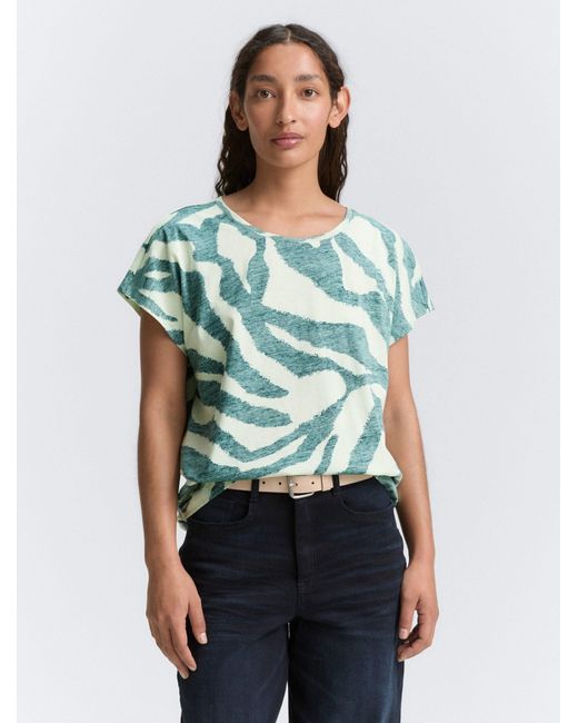 Tom Tailor Green T-Shirt mit Inside-Out Print