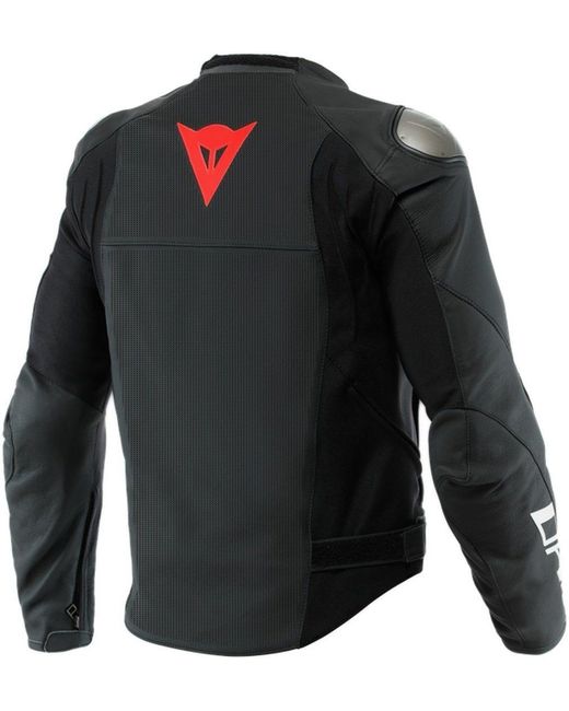 DAINESE Motorradjacke Sportiva Perforierte Motorrad Lederjacke Perforiert in Black für Herren