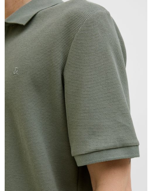 Jack & Jones Poloshirt JJEAUSTIN ZIP POLO SS NOOS in Green für Herren