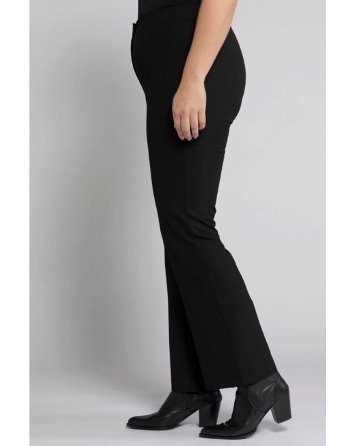 Ulla Popken Black Funktionshose Hose Mandy Stretchkomfort fester Bund