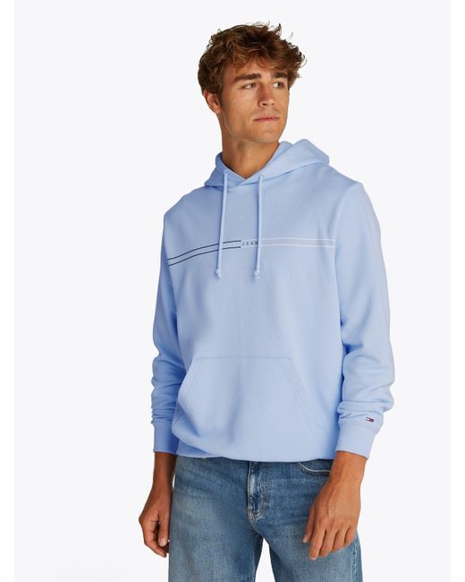 Tommy Hilfiger Kapuzensweatshirt TJM REG ENTRY GRAPHIC HOODIE EXT mit mehrfarbigen Print in Blue für Herren