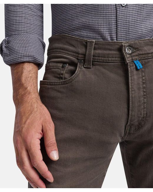 Pierre Cardin 5-Pocket-Jeans Lyon Tapered Colored Denim Futureflex in Gray für Herren