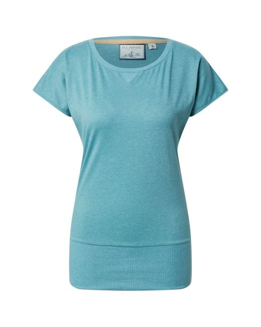Fli Papigu Blue T-Shirt Schnitzel (1-tlg) Plain/ohne Details, Weiteres Detail