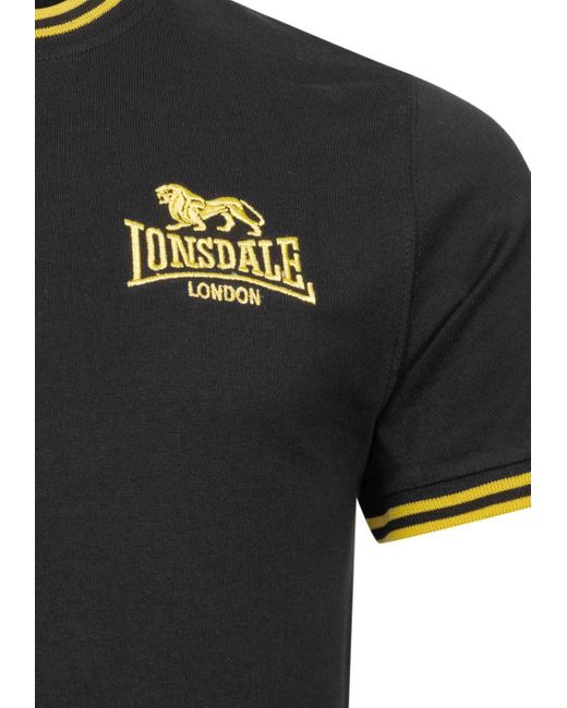 Lonsdale T-Shirt in Black für Herren