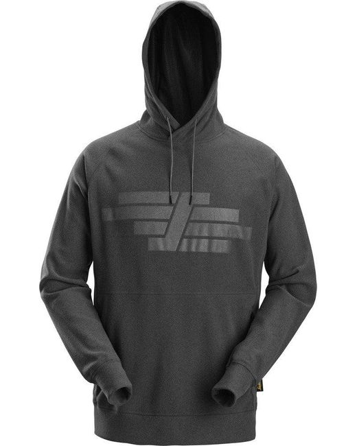 Snickers Rundhalspullover AllroundWork Polartec Terry Hoodie in Black für Herren