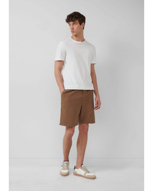 S.oliver Bermudas Detroit: Strukturierte Bermuda im Relaxed Fit in White für Herren