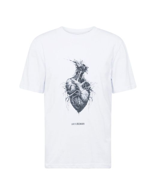 Han Kjobenhavn T-Shirt Heart Monster (1-tlg) in White für Herren