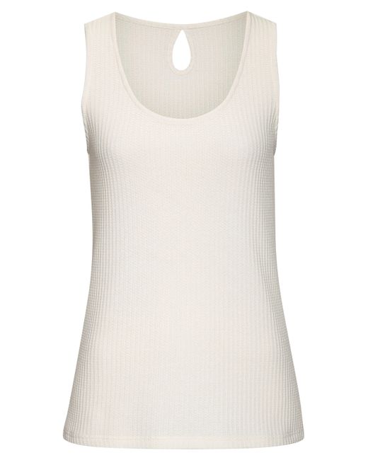 vivance active White Trägertop mit tropfenförmigem Cut-Out am Rücken (2er-Pack) aus weicher Piqué-Qualität
