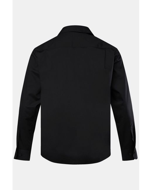 Men Plus Plus Men+ Businesshemd Langarm EasyCare Vario-Kragen in Black für Herren